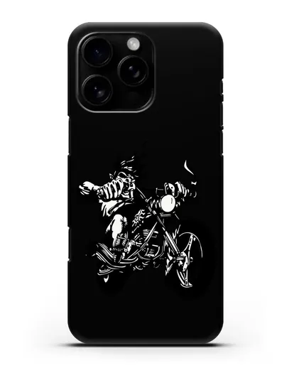 Чехол с изображением Байкер силиконовый для iPhone 16 Pro Max