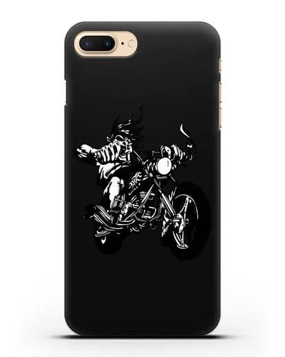 Чехол с изображением Байкер силиконовый для iPhone 7 Plus