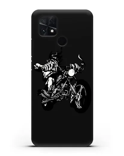 Чехол с изображением Байкер силиконовый для Xiaomi Poco C40