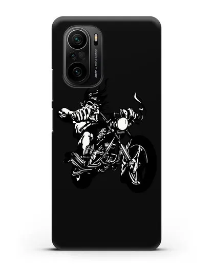 Чехол с изображением Байкер силиконовый для Xiaomi Poco F3 Pro