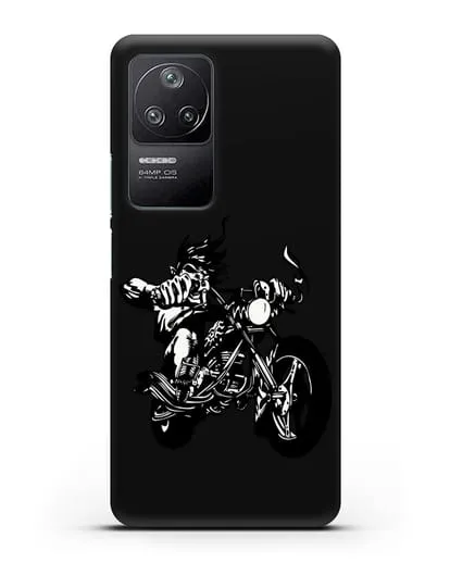 Чехол с изображением Байкер силиконовый для Xiaomi Poco F4