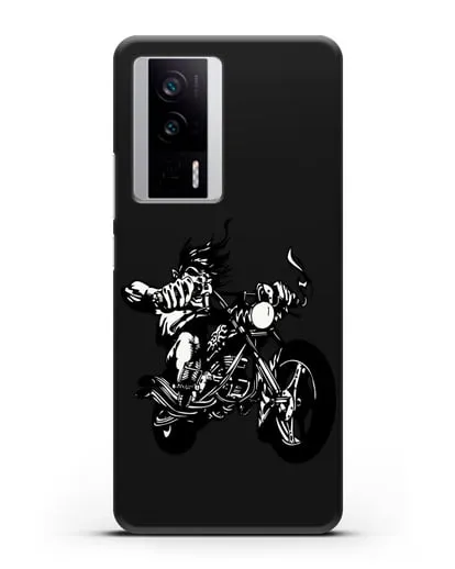Чехол с изображением Байкер силиконовый для Xiaomi Poco F5 Pro
