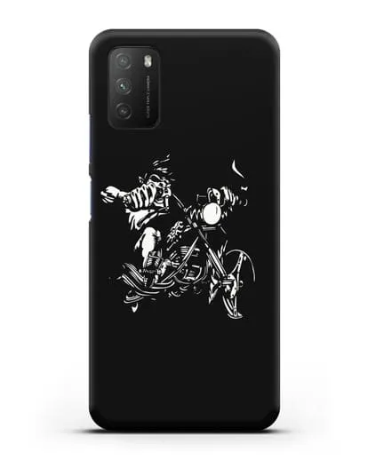 Чехол с изображением Байкер силиконовый для Xiaomi Poco M3