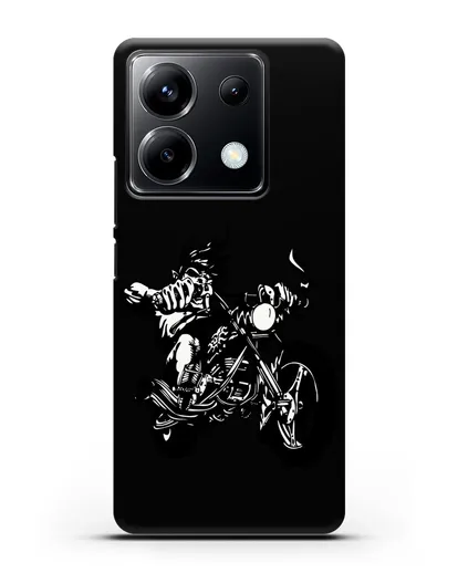 Чехол с изображением Байкер силиконовый для Xiaomi Poco X6