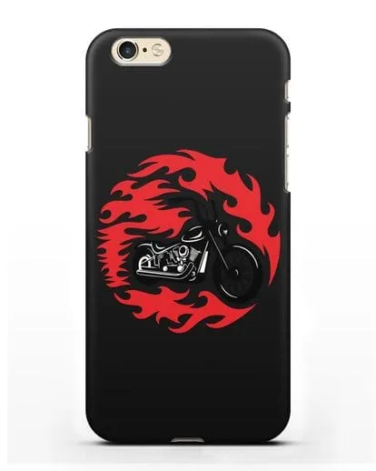 Чехол с изображением Мотоцикл в огне силиконовый для iPhone 6