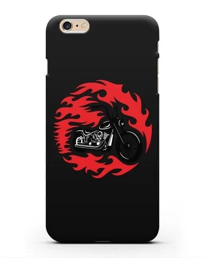 Чехол с изображением Мотоцикл в огне силиконовый для iPhone 6 Plus