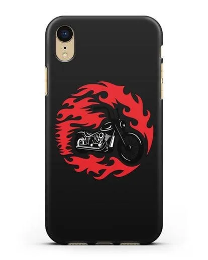 Чехол с изображением Мотоцикл в огне силиконовый для iPhone XR