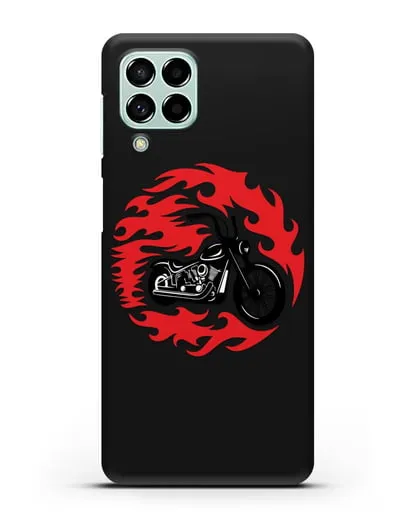 Чехол с изображением Мотоцикл в огне силиконовый для Samsung Galaxy M53 [SM-M536]