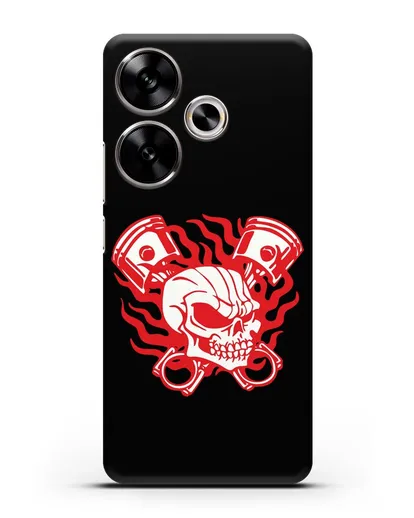 Чехол с изображенем Череп и поршни силиконовый для Xiaomi Poco F6