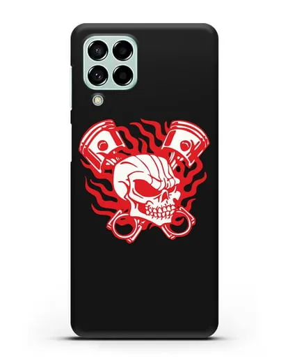 Чехол с изображенем Череп и поршни силиконовый для Samsung Galaxy M53 [SM-M536]