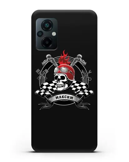 Чехол с изображением черепа в шлеме силиконовый для Xiaomi Poco M5