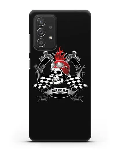 Чехол с изображением черепа в шлеме силиконовый для Samsung Galaxy A53