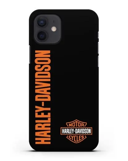 Чехол с надписью Harley-Davidson и логотипом силиконовый для iPhone 12