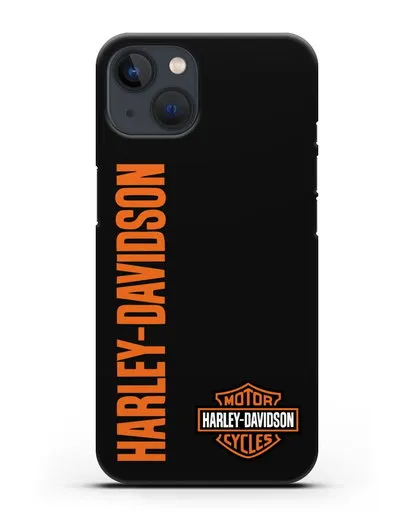 Чехол с надписью Harley-Davidson и логотипом силиконовый для iPhone 13