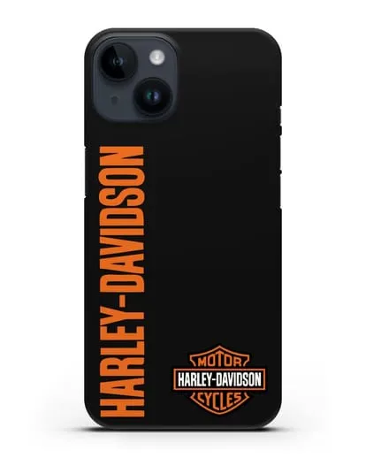 Чехол с надписью Harley-Davidson и логотипом силиконовый для iPhone 14