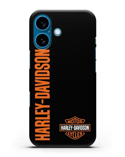 Чехол с надписью Harley-Davidson и логотипом силиконовый для iPhone 16