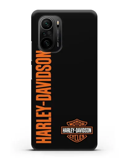Чехол с надписью Harley-Davidson и логотипом силиконовый для Xiaomi Poco F3