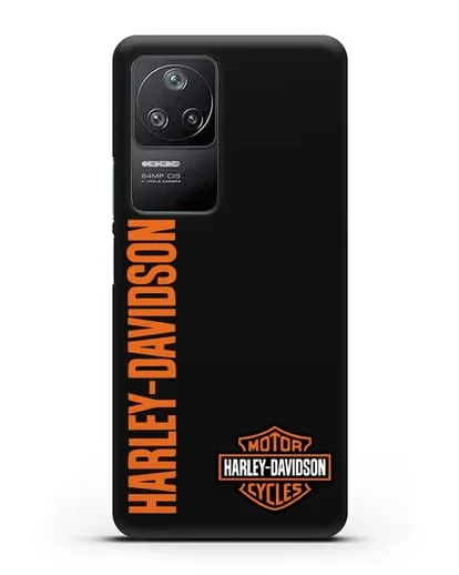 Чехол с надписью Harley-Davidson и логотипом силиконовый для Xiaomi Poco F4