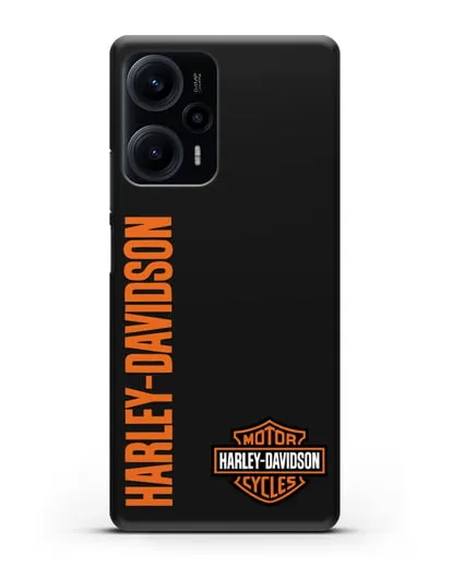 Чехол с надписью Harley-Davidson и логотипом силиконовый для Xiaomi Poco F5