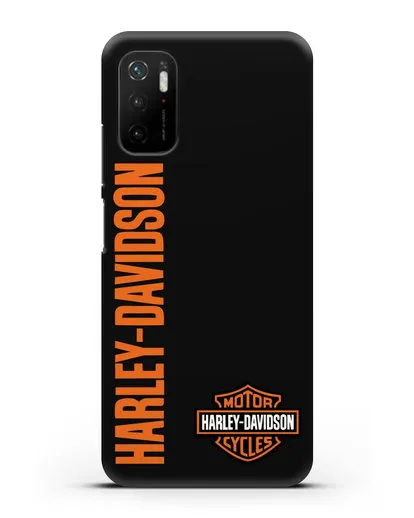 Чехол с надписью Harley-Davidson и логотипом силиконовый для Xiaomi Poco M3 Pro