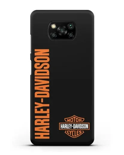 Чехол с надписью Harley-Davidson и логотипом силиконовый для Xiaomi Poco X3
