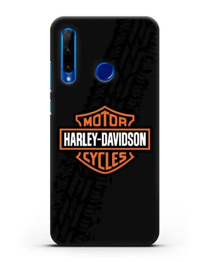 Чехол с логотипом Harley-Davidson и протектором шин силиконовый для Honor 10i