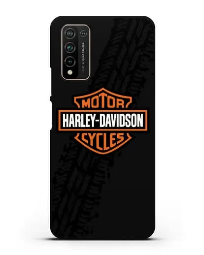 Чехол с логотипом Harley-Davidson и протектором шин силиконовый для Honor 10X Lite