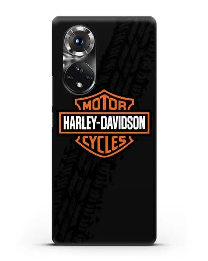 Чехол с логотипом Harley-Davidson и протектором шин силиконовый для Honor 50 Pro