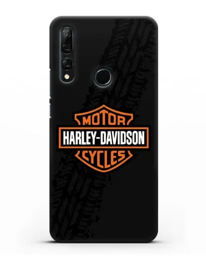 Чехол с логотипом Harley-Davidson и протектором шин силиконовый для Honor 9X