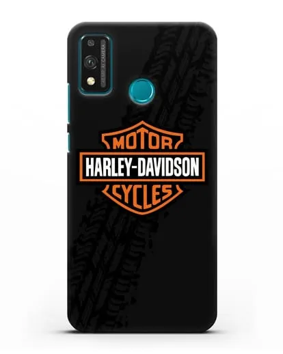 Чехол с логотипом Harley-Davidson и протектором шин силиконовый для Honor 9X lite