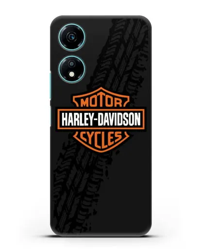 Чехол с логотипом Harley-Davidson и протектором шин силиконовый для Honor X5 Plus