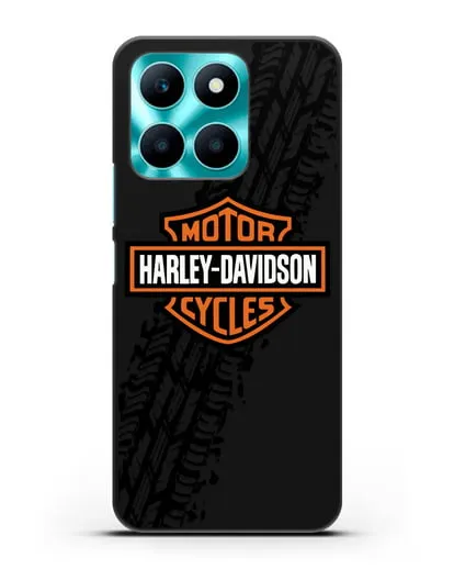 Чехол с логотипом Harley-Davidson и протектором шин силиконовый для Honor X6a