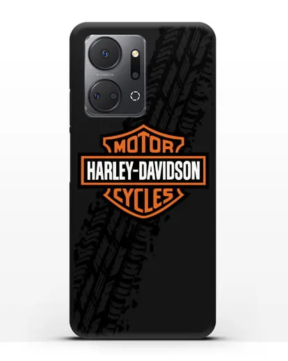 Чехол с логотипом Harley-Davidson и протектором шин силиконовый для Honor X7a