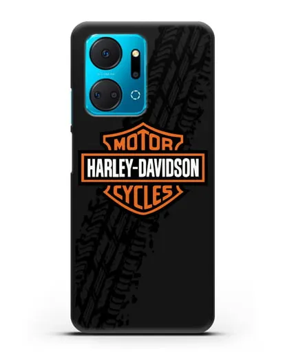 Чехол с логотипом Harley-Davidson и протектором шин силиконовый для Honor X7a Plus