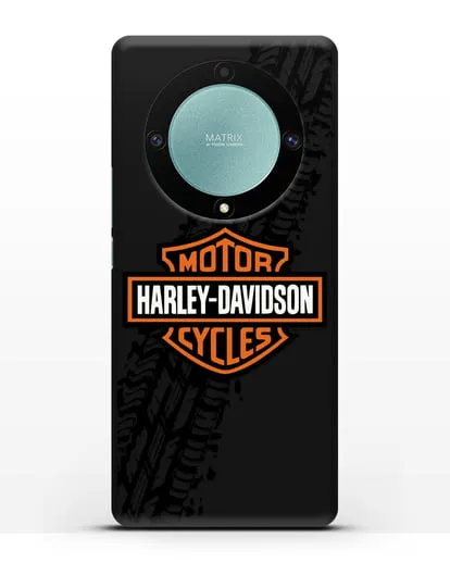 Чехол с логотипом Harley-Davidson и протектором шин силиконовый для Honor X9a
