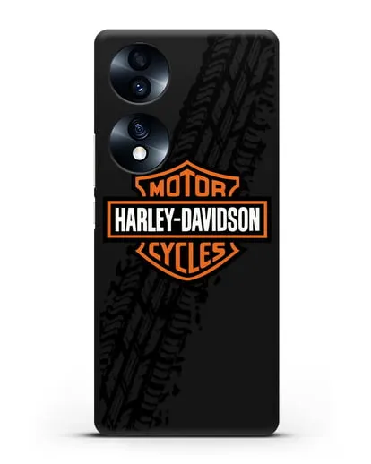 Чехол с логотипом Harley-Davidson и протектором шин силиконовый для Honor 70