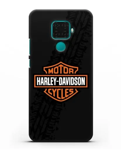 Чехол с логотипом Harley-Davidson и протектором шин силиконовый для Huawei Mate 30 Lite
