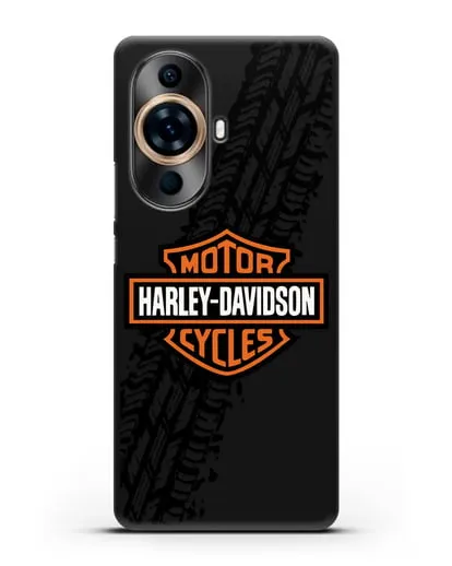 Чехол с логотипом Harley-Davidson и протектором шин силиконовый для Huawei Nova 11 Pro