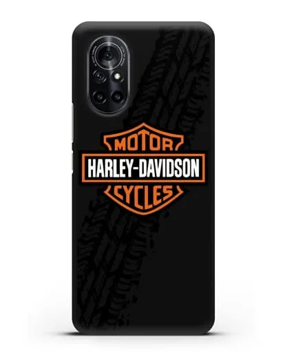 Чехол с логотипом Harley-Davidson и протектором шин силиконовый для Huawei Nova 8