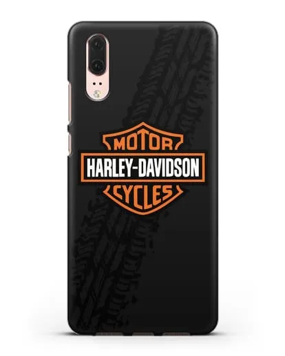 Чехол с логотипом Harley-Davidson и протектором шин силиконовый для Huawei P20