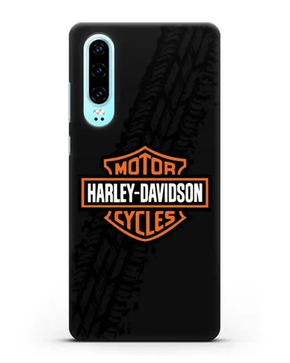 Чехол с логотипом Harley-Davidson и протектором шин силиконовый для Huawei P30