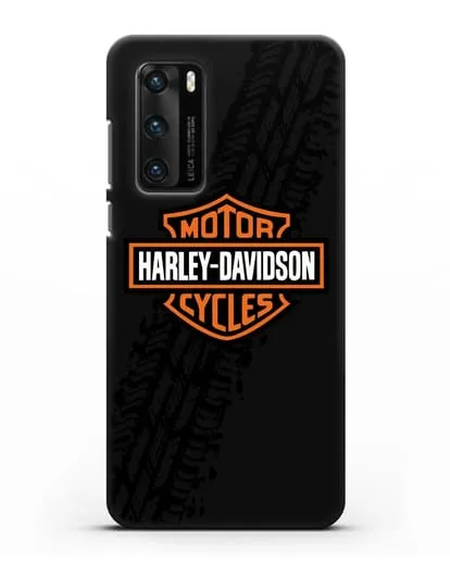 Чехол с логотипом Harley-Davidson и протектором шин силиконовый для Huawei P40