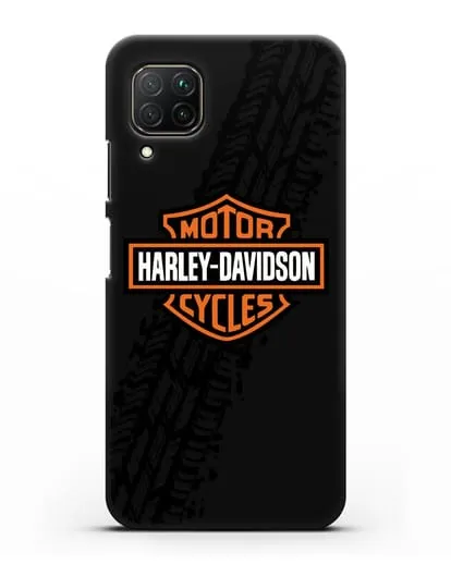 Чехол с логотипом Harley-Davidson и протектором шин силиконовый для Huawei P40 lite