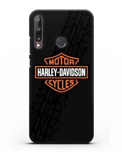 Чехол с логотипом Harley-Davidson и протектором шин силиконовый для Huawei P40 lite E