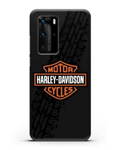 Чехол с логотипом Harley-Davidson и протектором шин силиконовый для Huawei P40 Pro