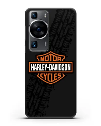 Чехол с логотипом Harley-Davidson и протектором шин силиконовый для Huawei P60
