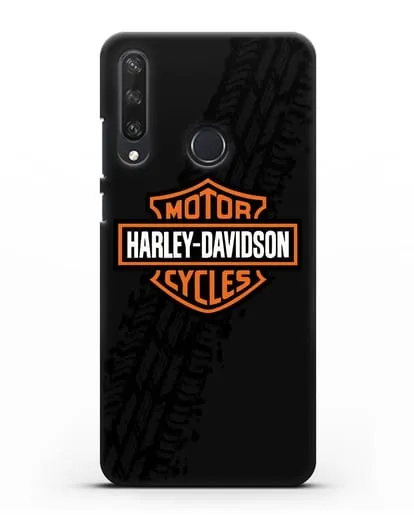 Чехол с логотипом Harley-Davidson и протектором шин силиконовый для Huawei Y6P