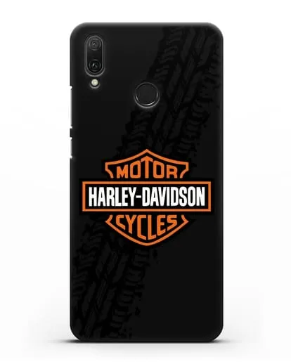 Чехол с логотипом Harley-Davidson и протектором шин силиконовый для Huawei Y9 2019