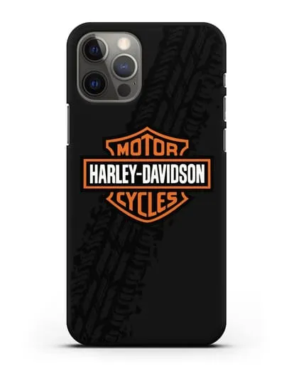 Чехол с логотипом Harley-Davidson и протектором шин силиконовый для iPhone 12 Pro