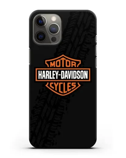 Чехол с логотипом Harley-Davidson и протектором шин силиконовый для iPhone 12 Pro Max